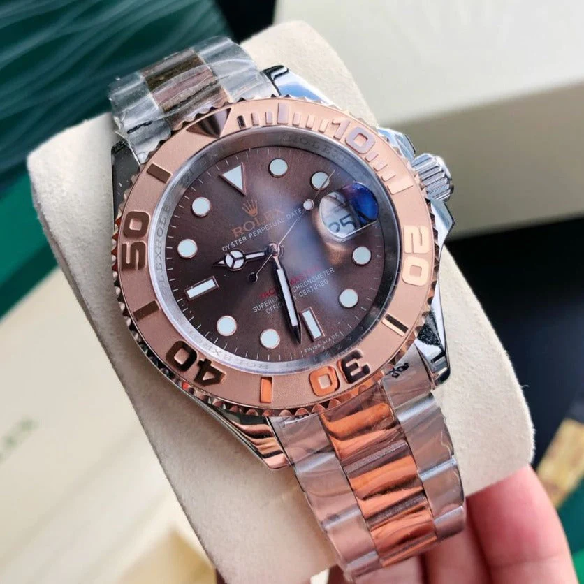 Rolex Watch YACHT-MASTE EVEROSE GOLD BROWN DIAL Watch
