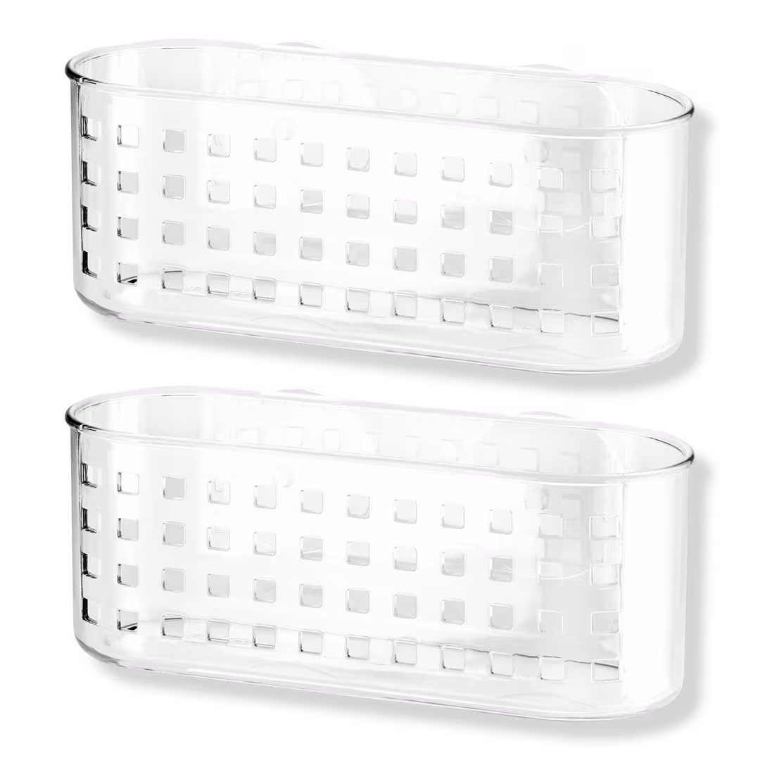 iDesign  Plastic Suction Shower Basket for Bathroom