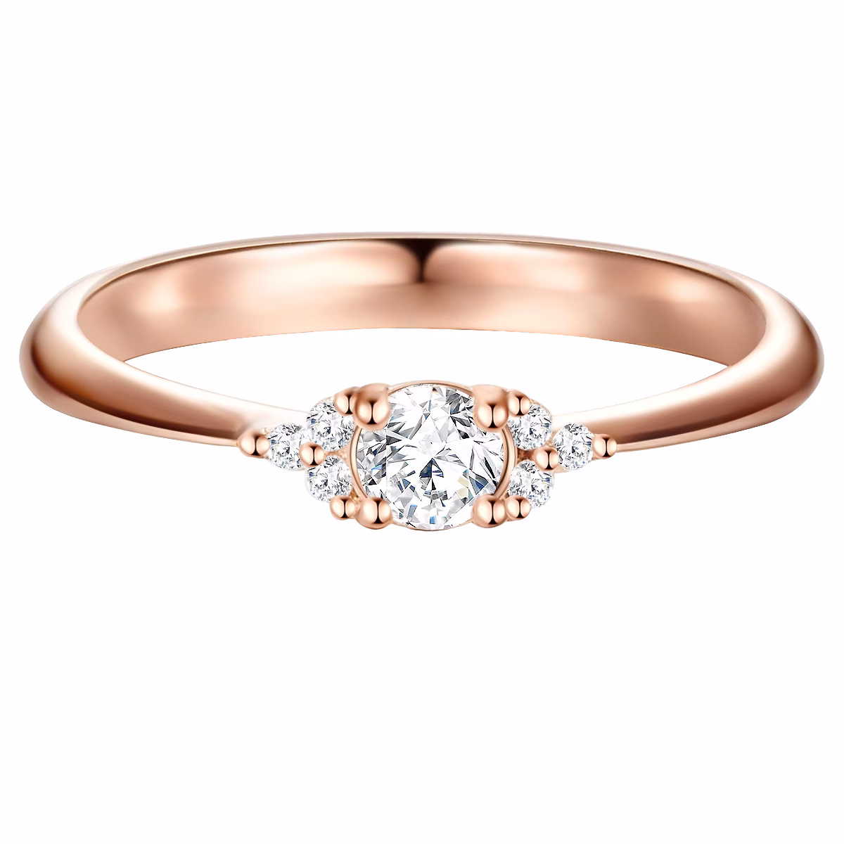 Ring aus Sterling Silber in roségold mit Zirkonia
