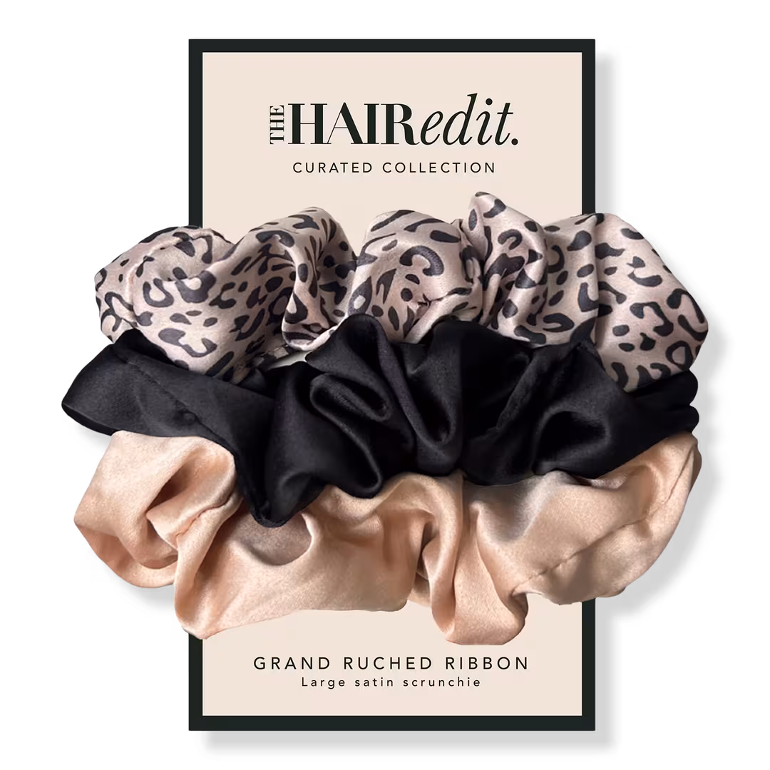 The Hair Edit  Grand Ruched Ribbon Scrunchies