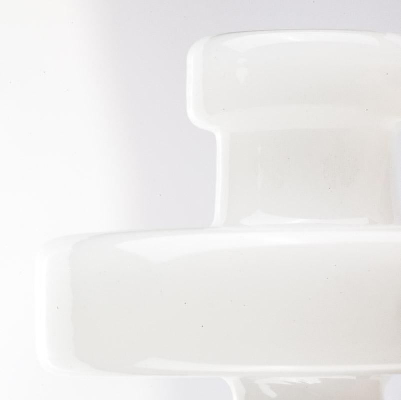 White Disc Glass Carb Cap
