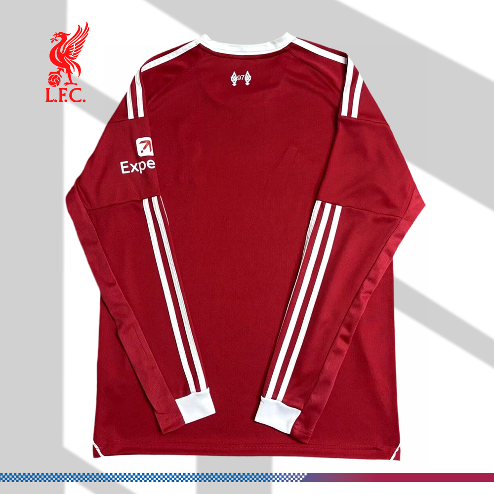 2025/2026 Liverpool FC Home Long Sleeve Football Shirt (Fans)