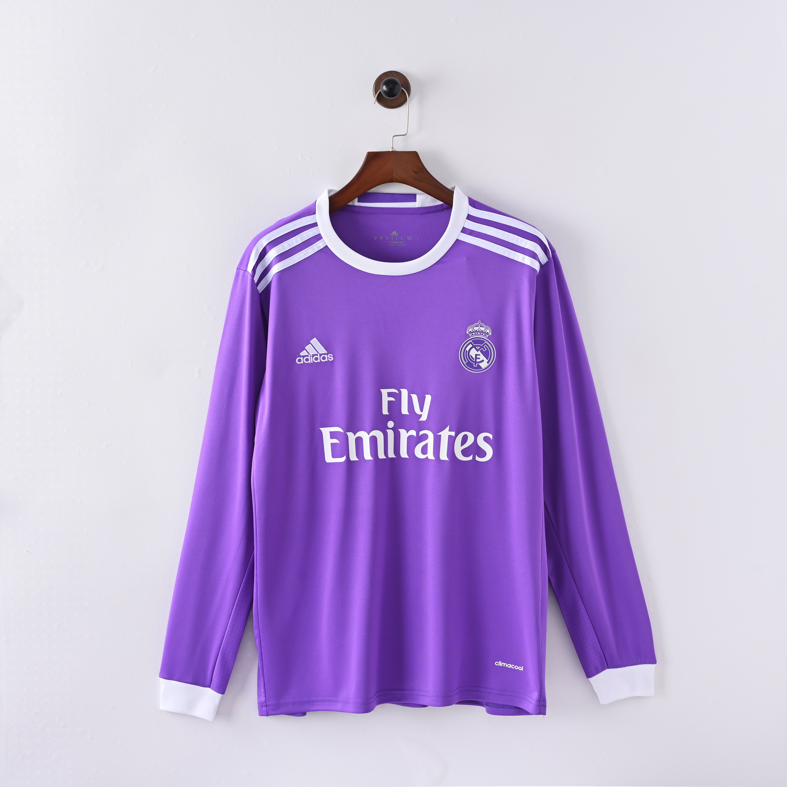 Real Madrid Long Sleeve Retro Vintage Away Jersey Men 2016-2017
