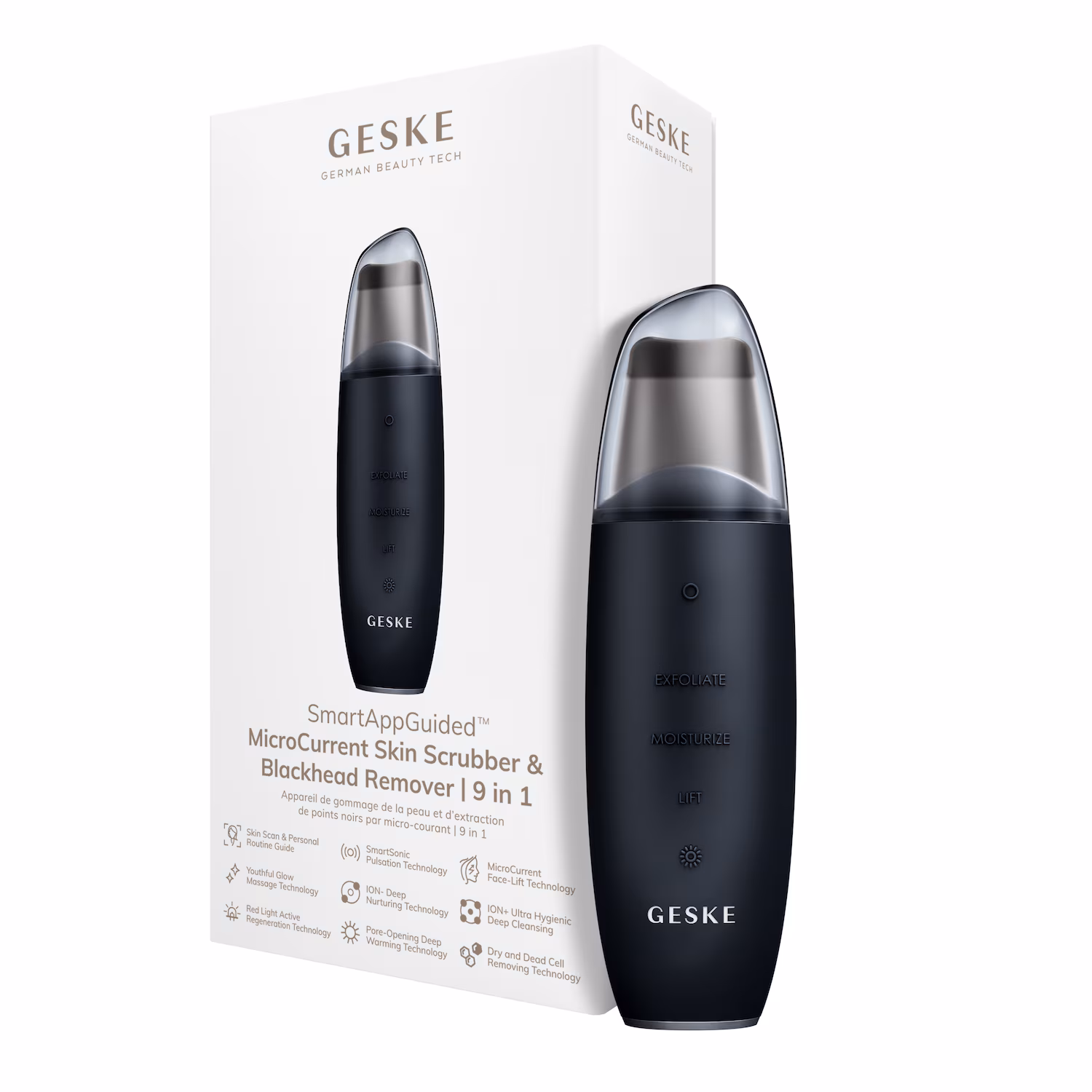 SmartAppGuided™ MicroCurrent Skin Scrubber & Blackhead Remover 9 in 1