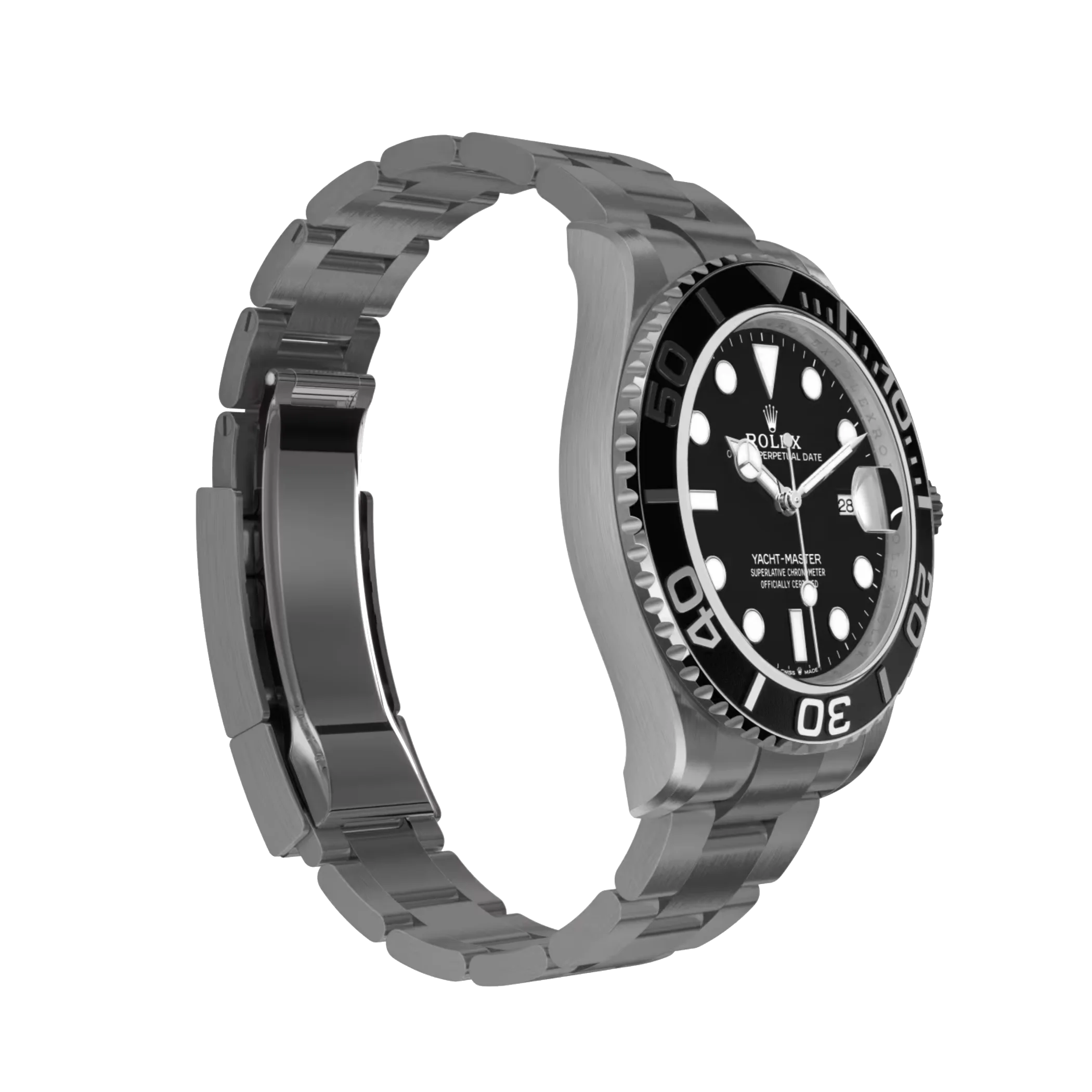 Rolex Yacht-Master: black dial, Oyster bracelet, m226627-0001
