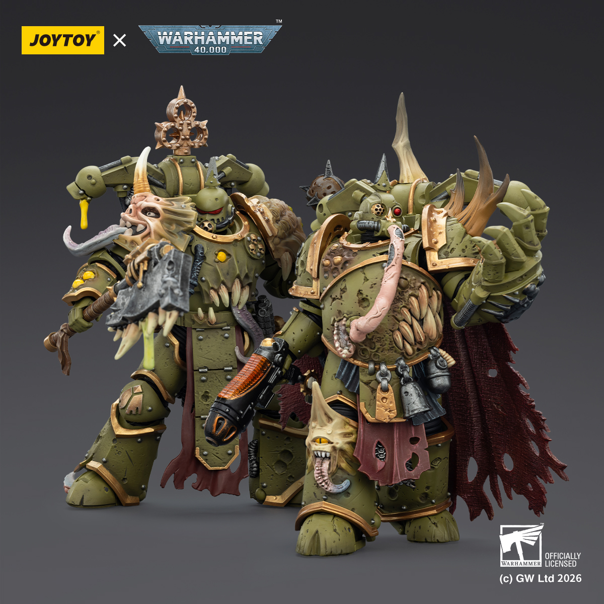JOYTOY Warhammer 40k 1: 18 Death Guard Plague Marines - JOYTOY WORLD