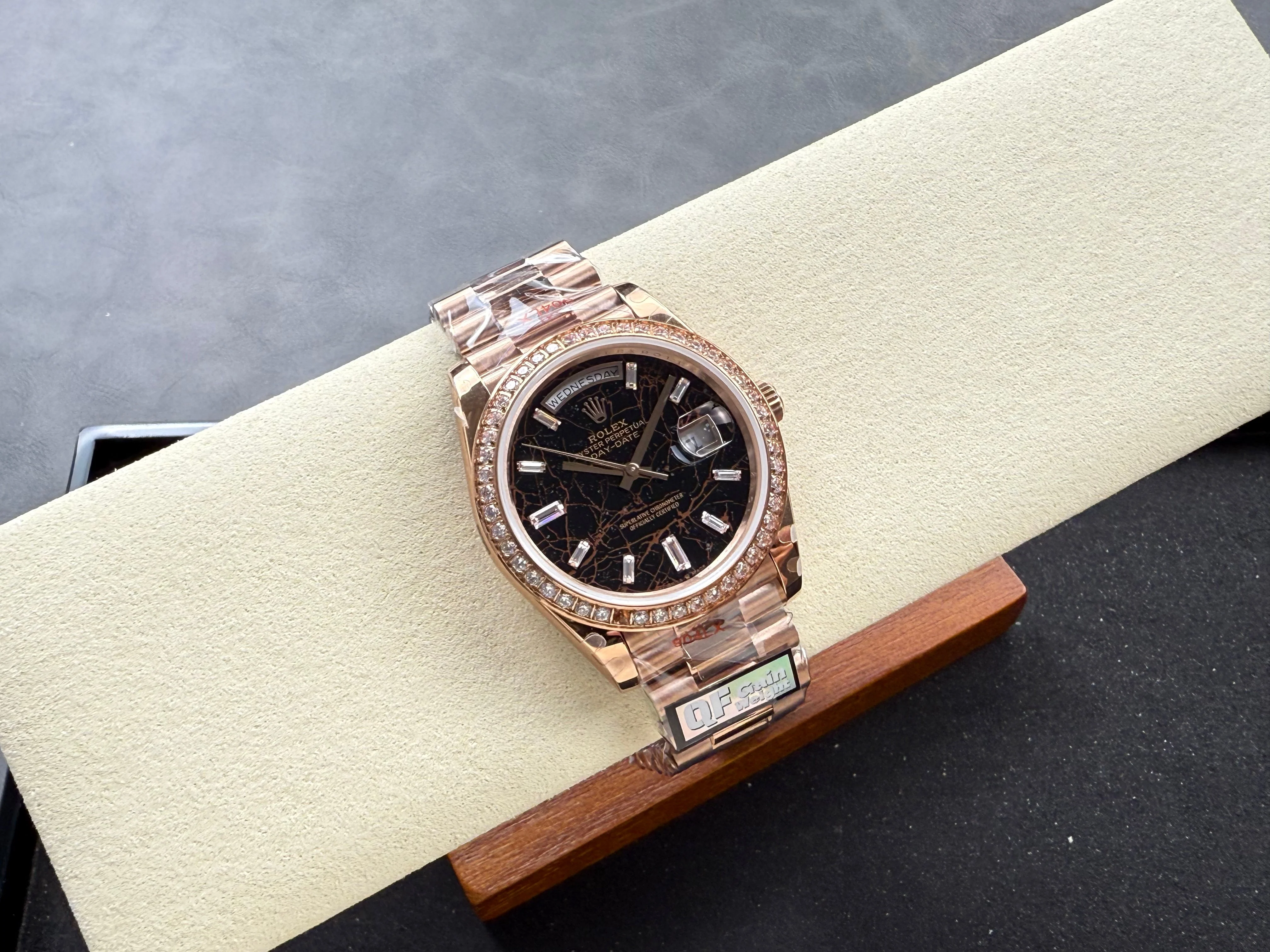 Rolex Watch Day-Date 40mm Pink Gold Black