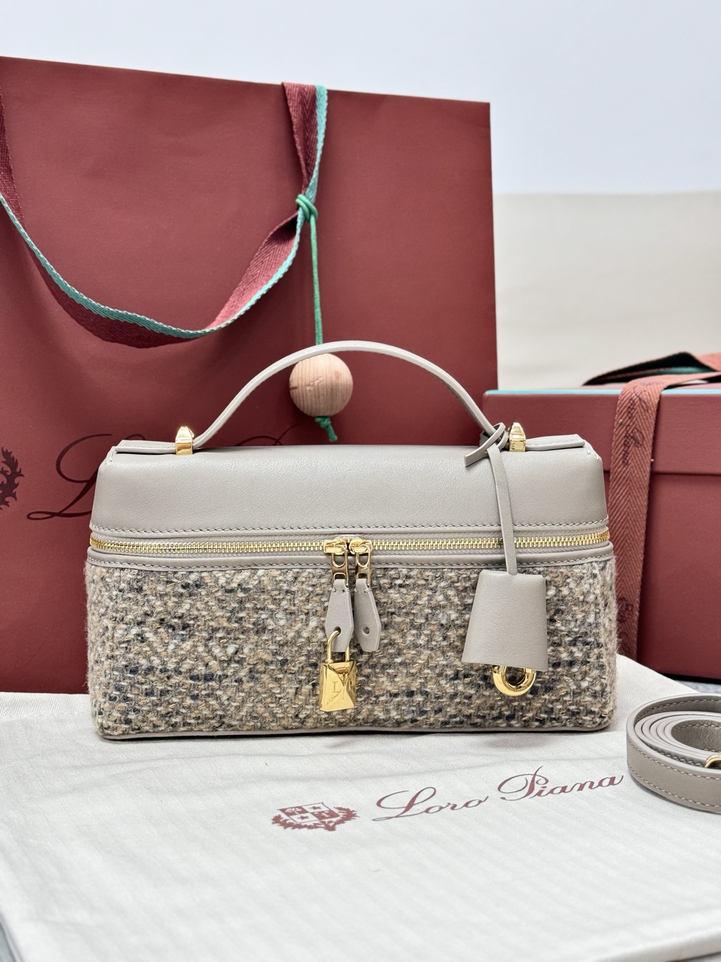 Loro piana Extra Bag L23 Handbag Cashmere Crossbody Bag