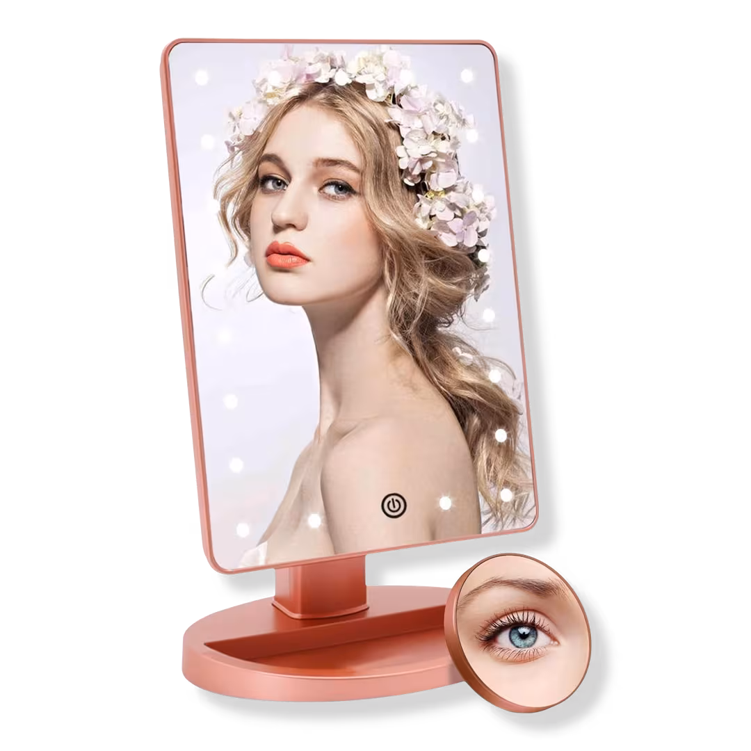 FASCINATE  Lighted Mirror and Makeup Sponges