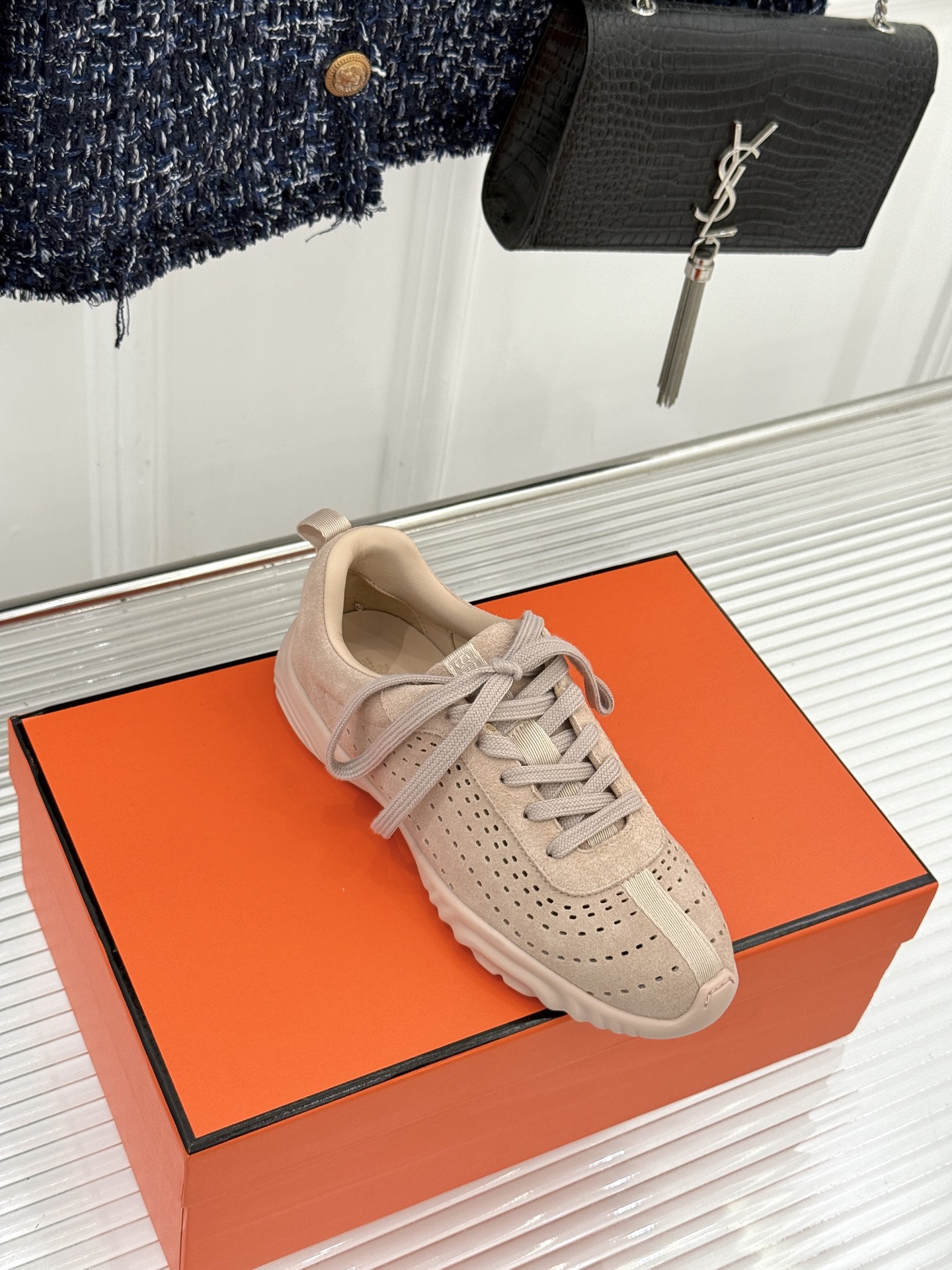 Hermès 26WF Openwork Casual Couple Sneakers