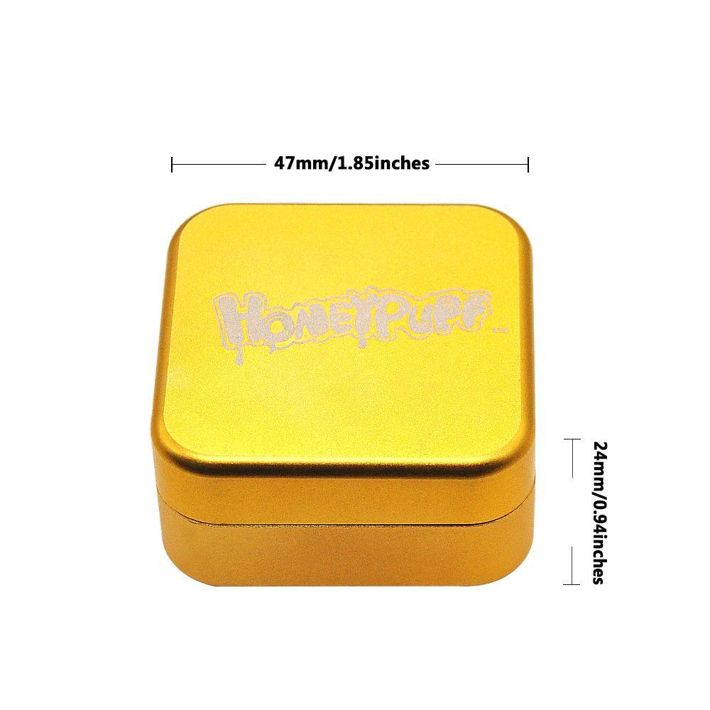 Honeypuff Square Novelty Herb Grinder 2 Layer 47MM (2 Color)