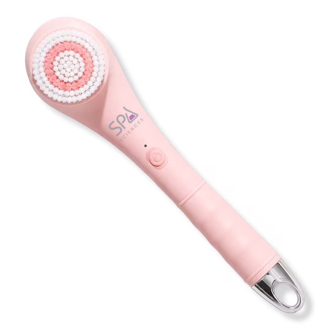 Spa Sciences  NERA Rechargeable Waterproof Powered Shower Brush with 4 Heads & Antimicrobial Bristles