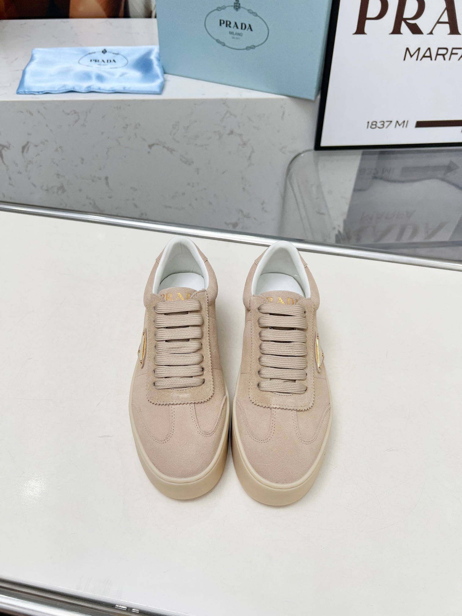 PRADA - Downtown Bold Leather Shoes