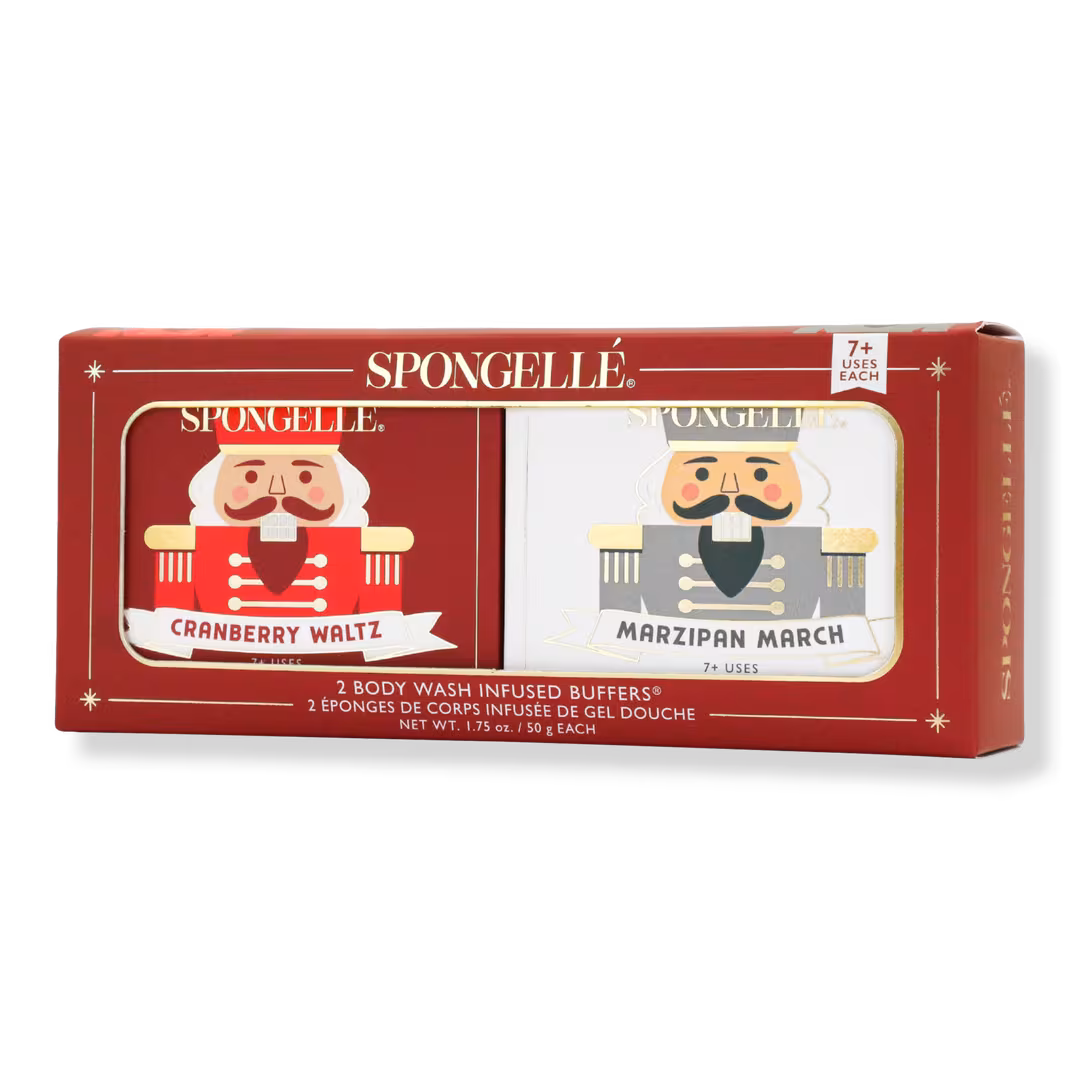 SPONGELLE  Cranberry Waltz & Marzipan March Body Wash Infused Buffers