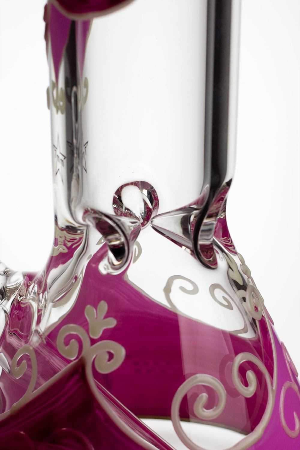 13 Luminous heavy glass flower artwork beaker bong