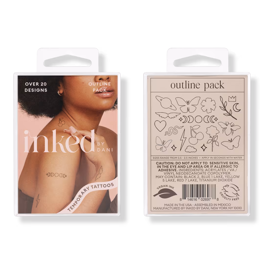 Inked by Dani  Outline Temporary Tattoo Pack