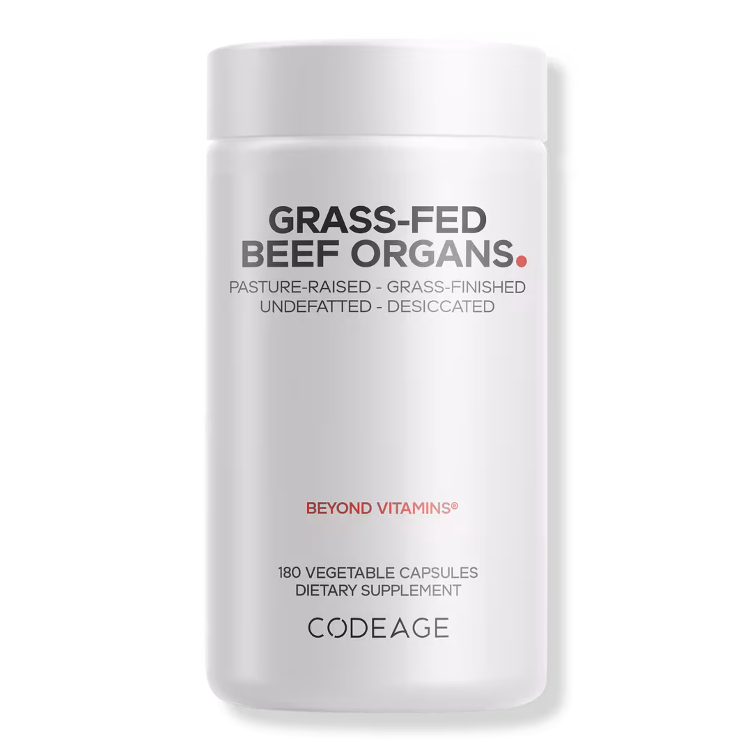 CODEAGE  Grass-Fed Beef Organs Freeze-Dried Glandular Supplement