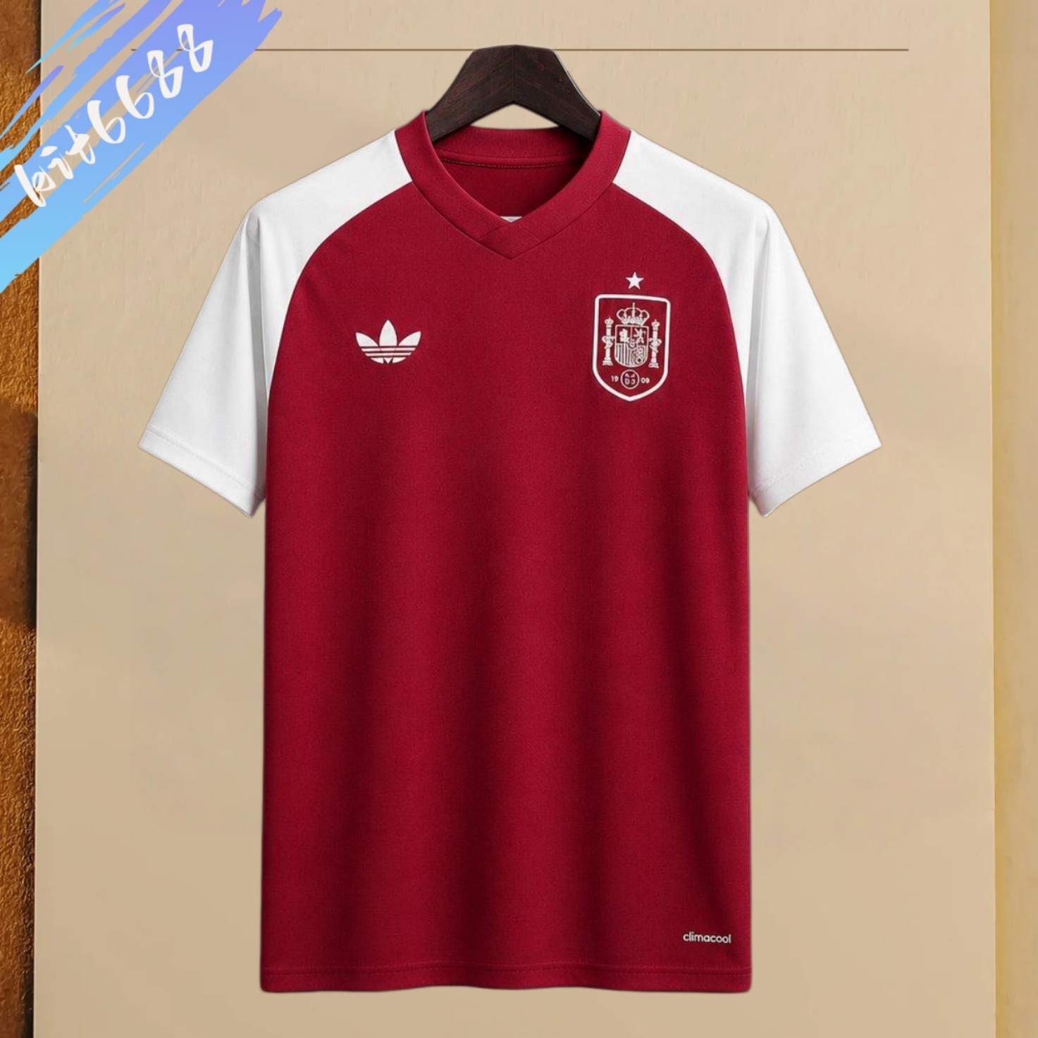 2026/2027 Spain Pre-Match Away Red&White  Football Shirt (Fan version)