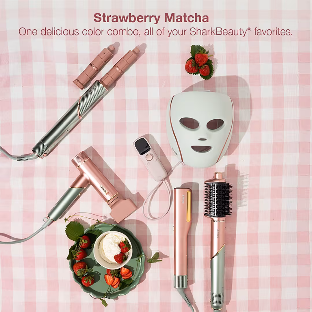 Shark Beauty  FlexStyle IonCurl Ion Air Drying, Curling & Styling System, Strawberry Matcha