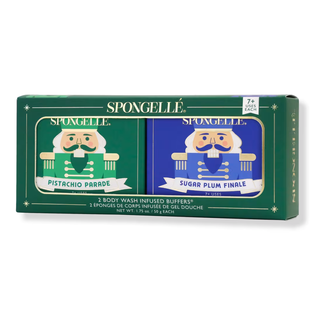 SPONGELLE  Pistachio Parade & Sugar Plum Finale Body Wash Infused Buffers