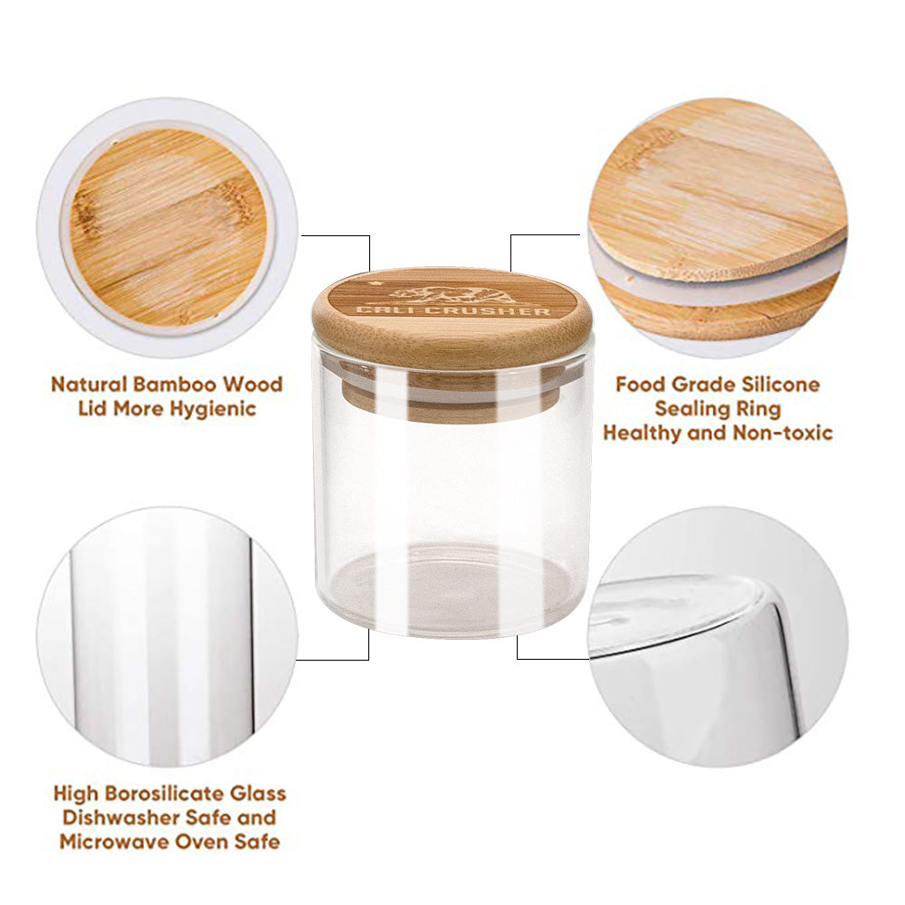 Bamboo Lid Marijuana Stash Jar