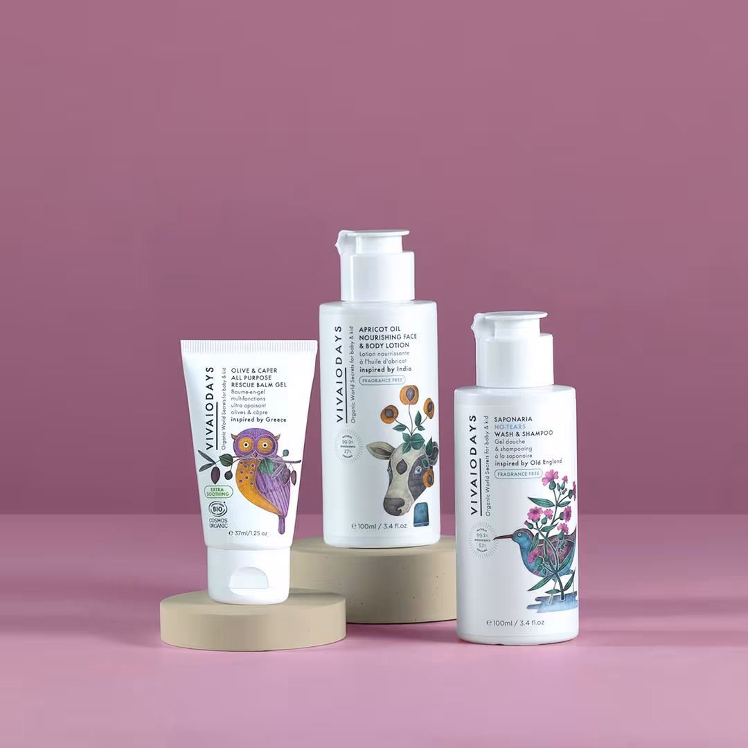 VIVAIODAYS  Travel Set 3-Step Ritual for Extra Sensitive Skin: Cleanse, Hydrate, Soothe