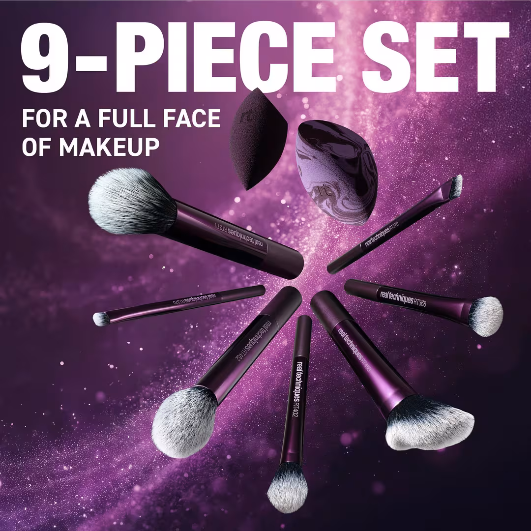 Real Techniques  She's a Natural Makeup Brush & Sponge Gift Set