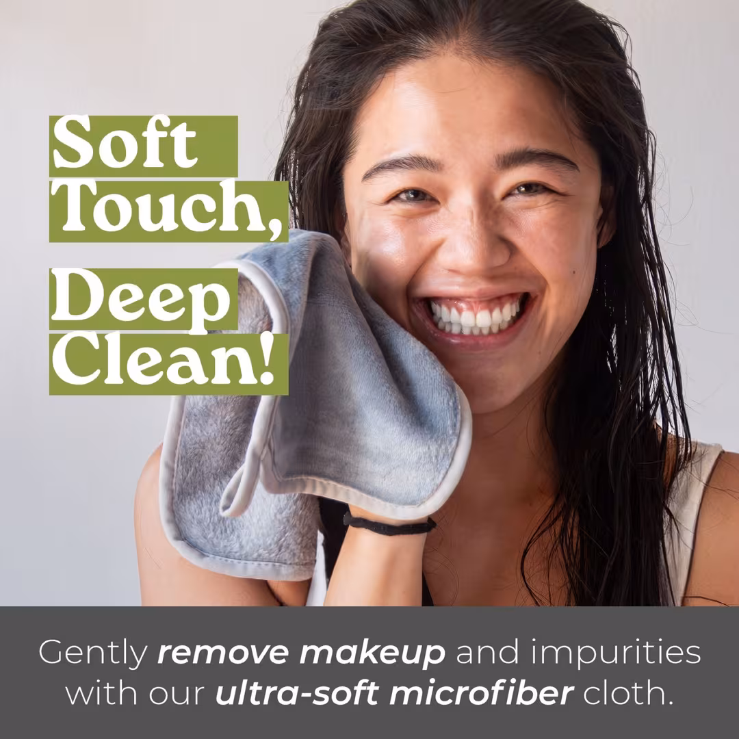 Tree To Tub  Reusable Makeup Remover Cloth in Gray for Sensitive Skin