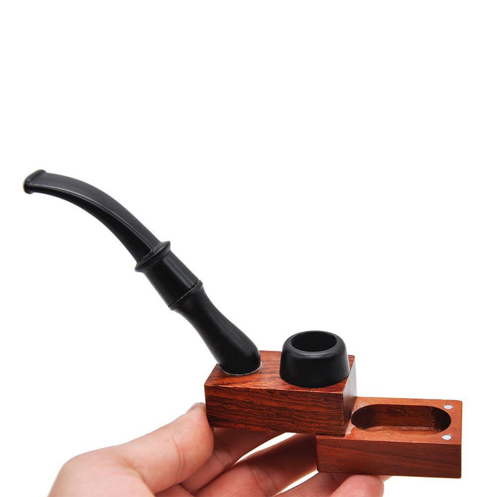 Magnet Detachable Ebony Wooden Pipe
