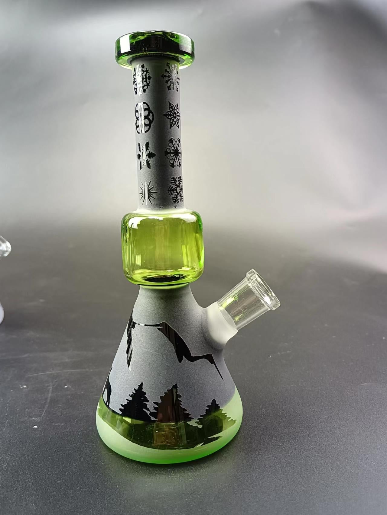 7 Funny Pattern Glass Beaker Bong (Random Colors)