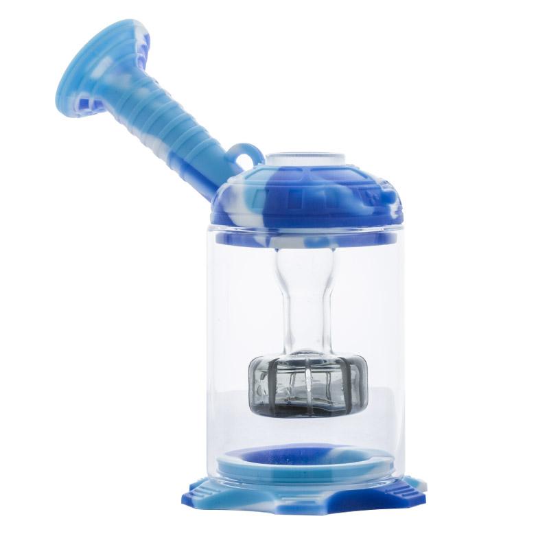 5 Castle Silicone Showerhead Perc Dab Rig (Random Color)