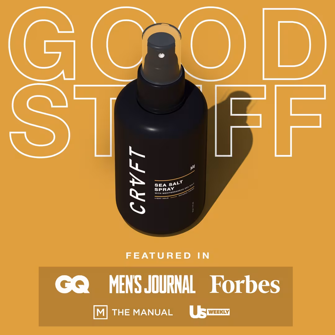 CRVFT  Sea Salt Spray for Men, Texturizing Spray for Volume & Beachy Waves