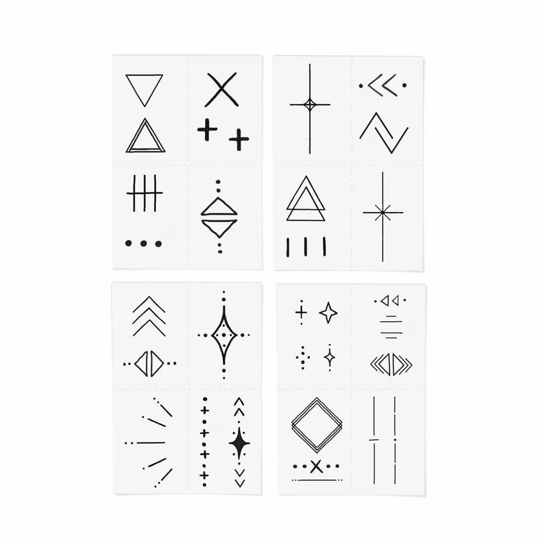 Inked by Dani  Linear Temporary Tattoo Pack