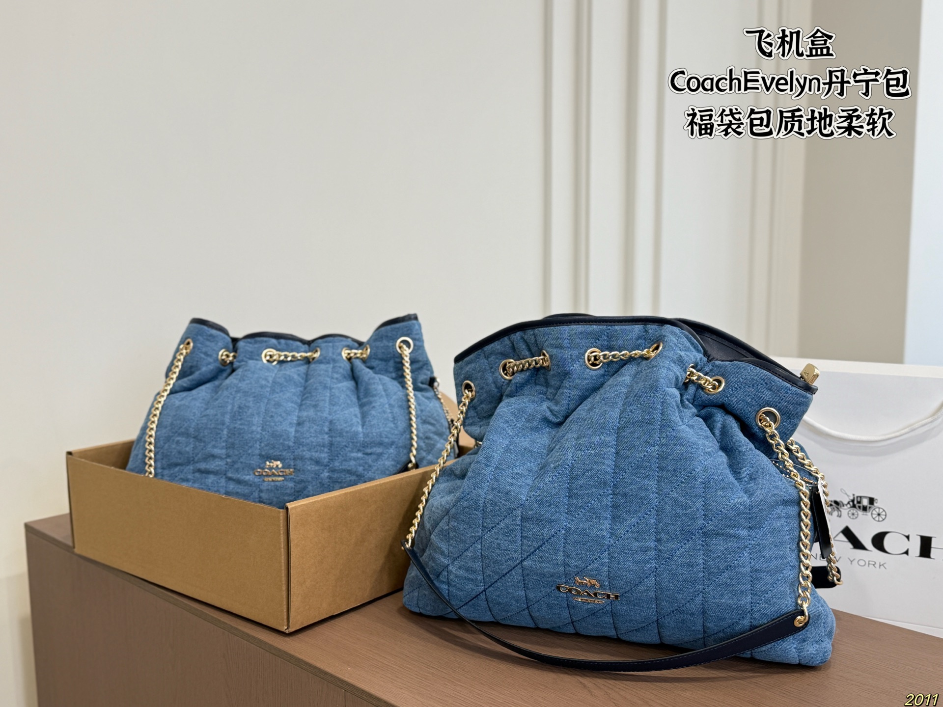 Coach Evelyn Denim Lucky Bag