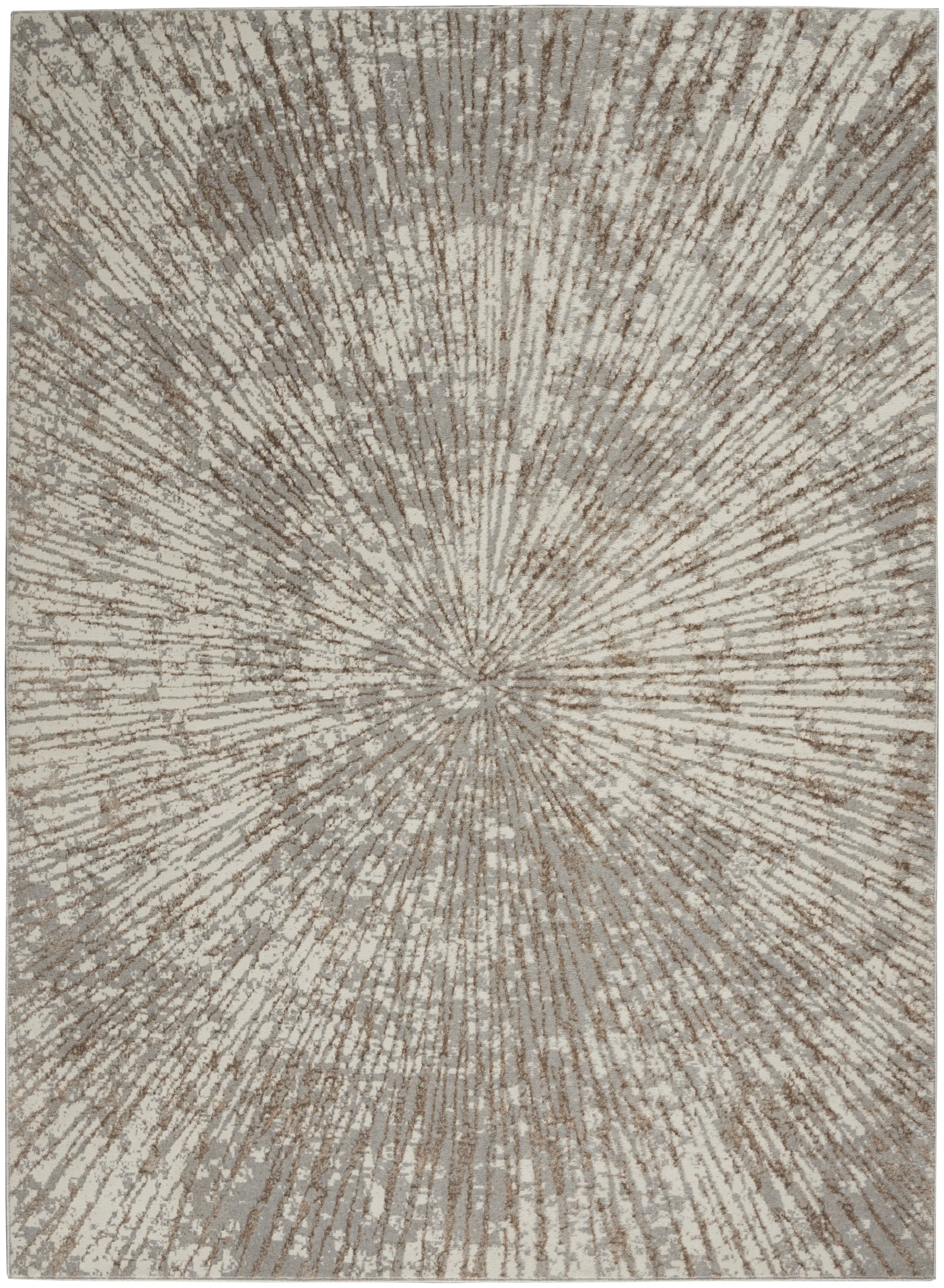 Inspire Me! Home Décor Metallic Abstract Grey Mocha 5'3" x 7'3" Area Rug, (5x7)