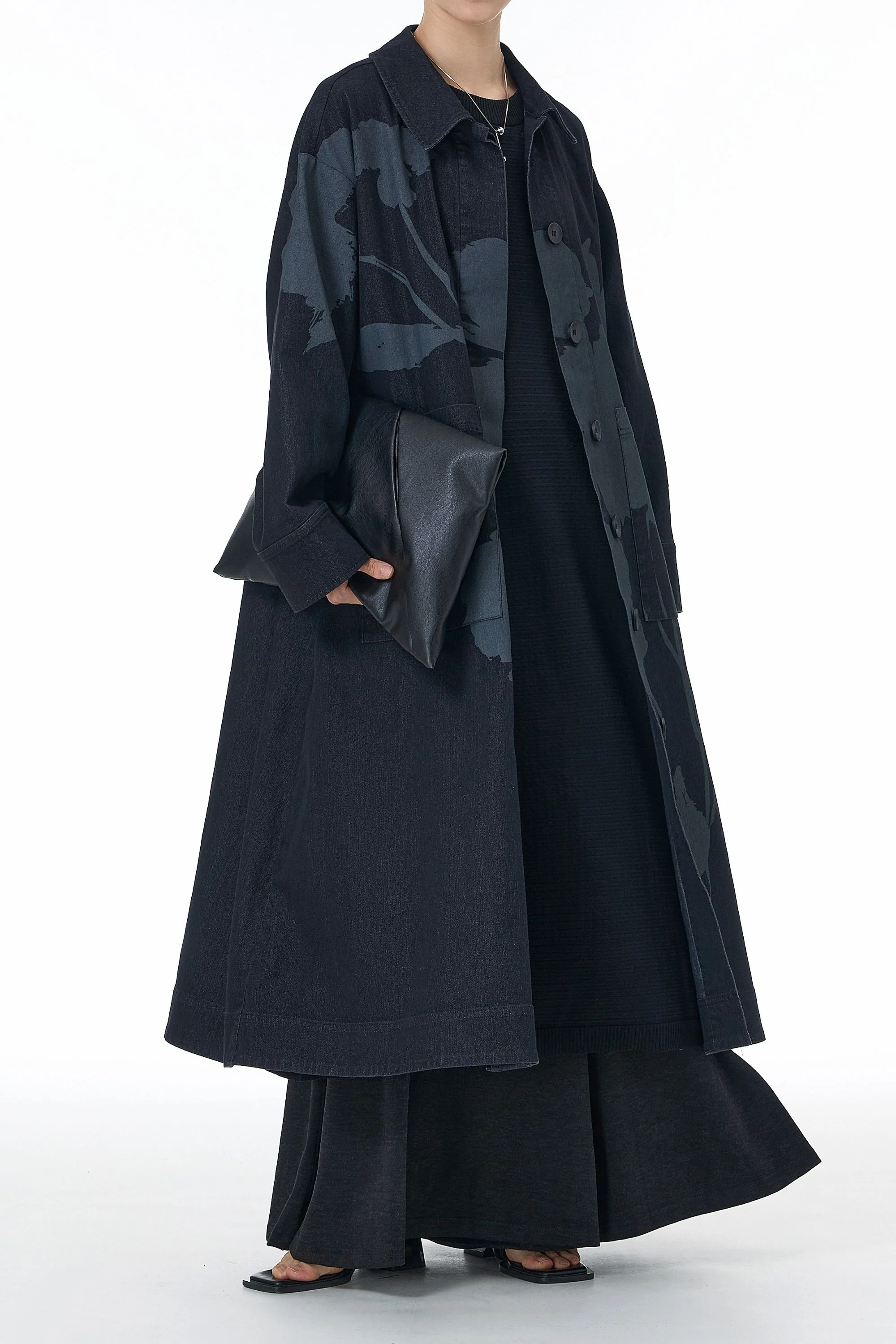 Ink & Ash Black Trench Coat