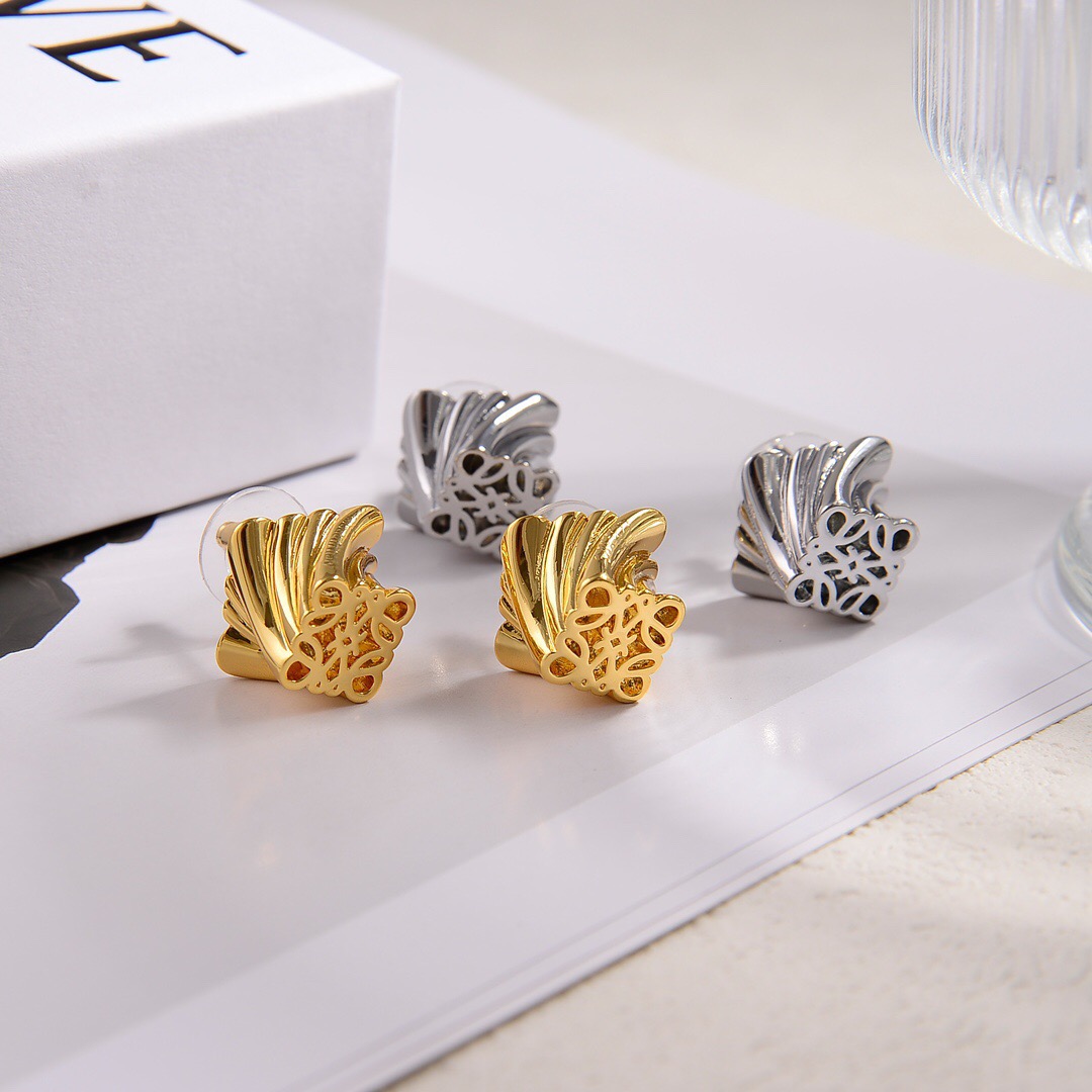 Loewe Twisted Anagram Stud Earrings