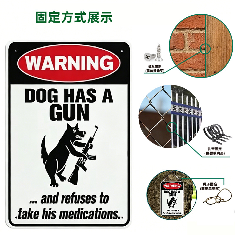 Customized aluminum nameplates and signs, laser-cut with rounded corners, UV printing, outdoor courtyard metal warning signs