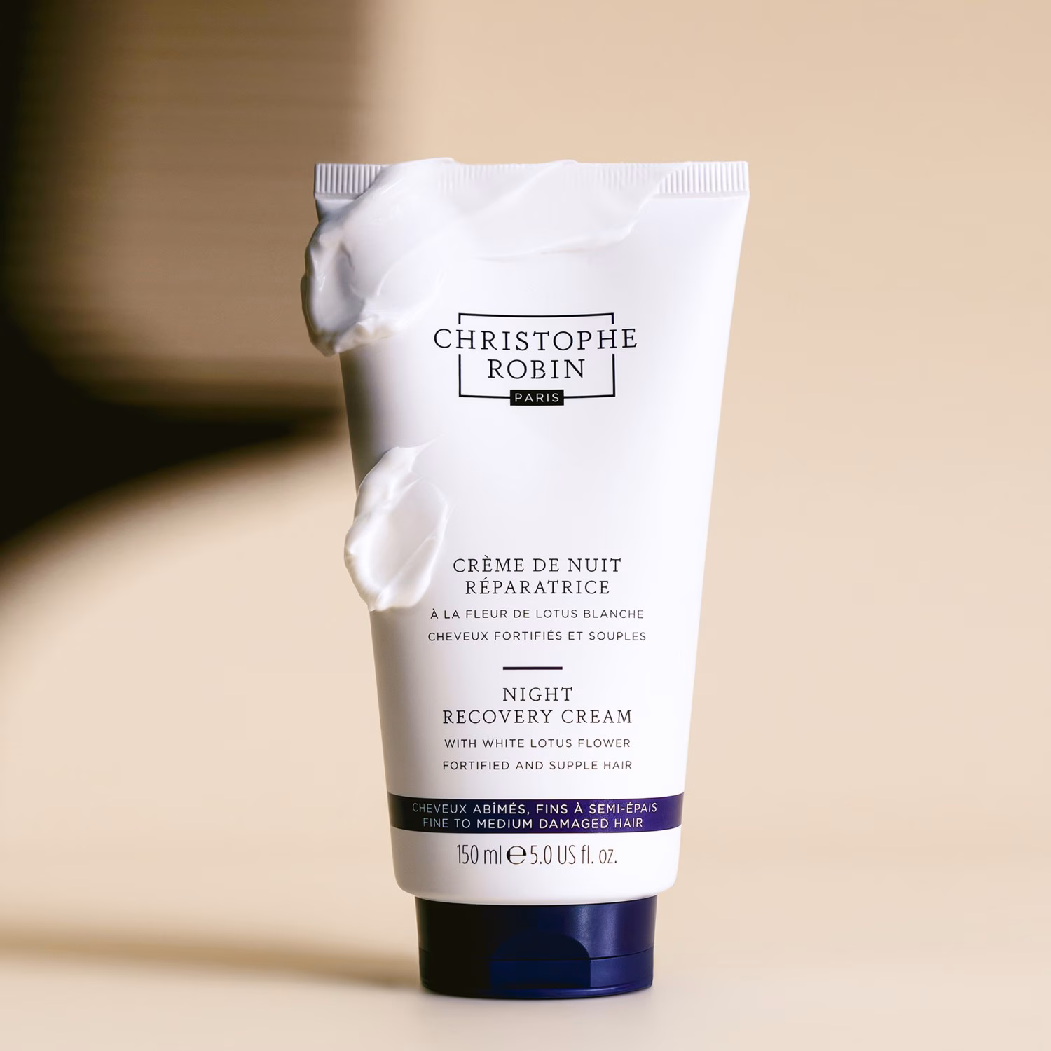 Night recovery cream with white lotus flower