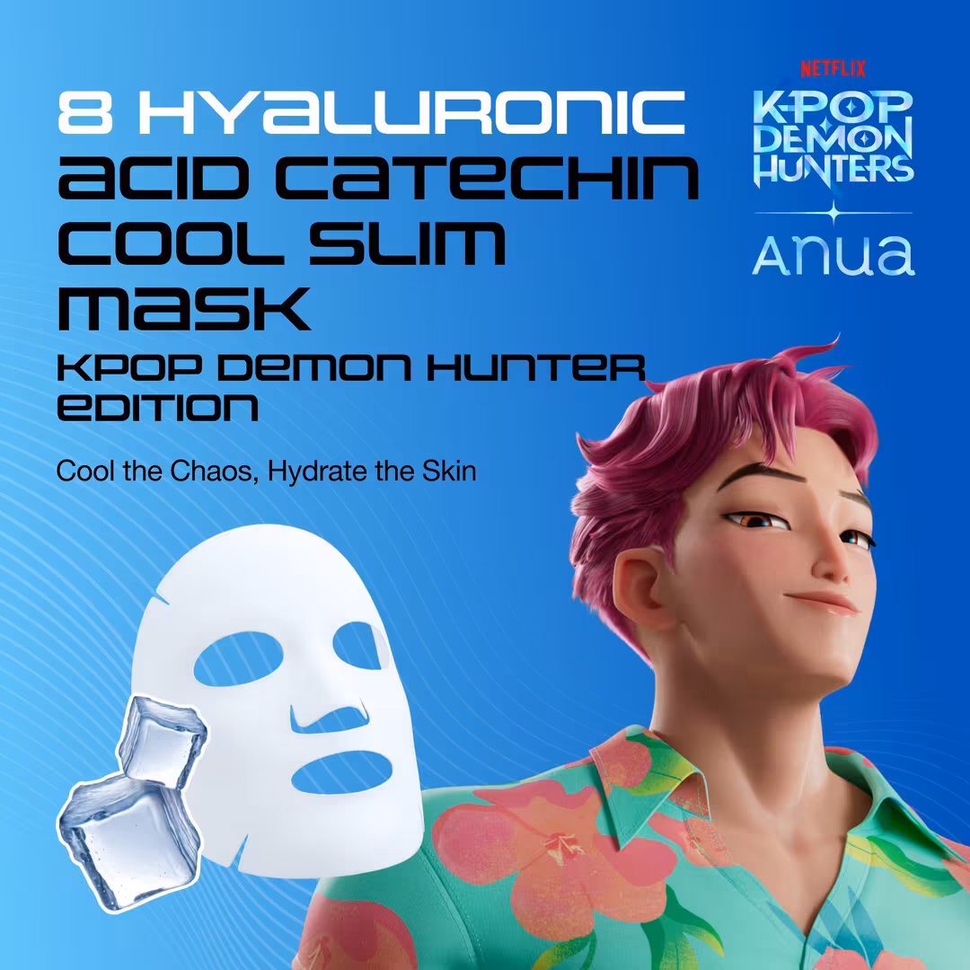 ANUA  KPop Demon Hunters 8 Hyaluronic Acid Catechin Cool Slim Mask
