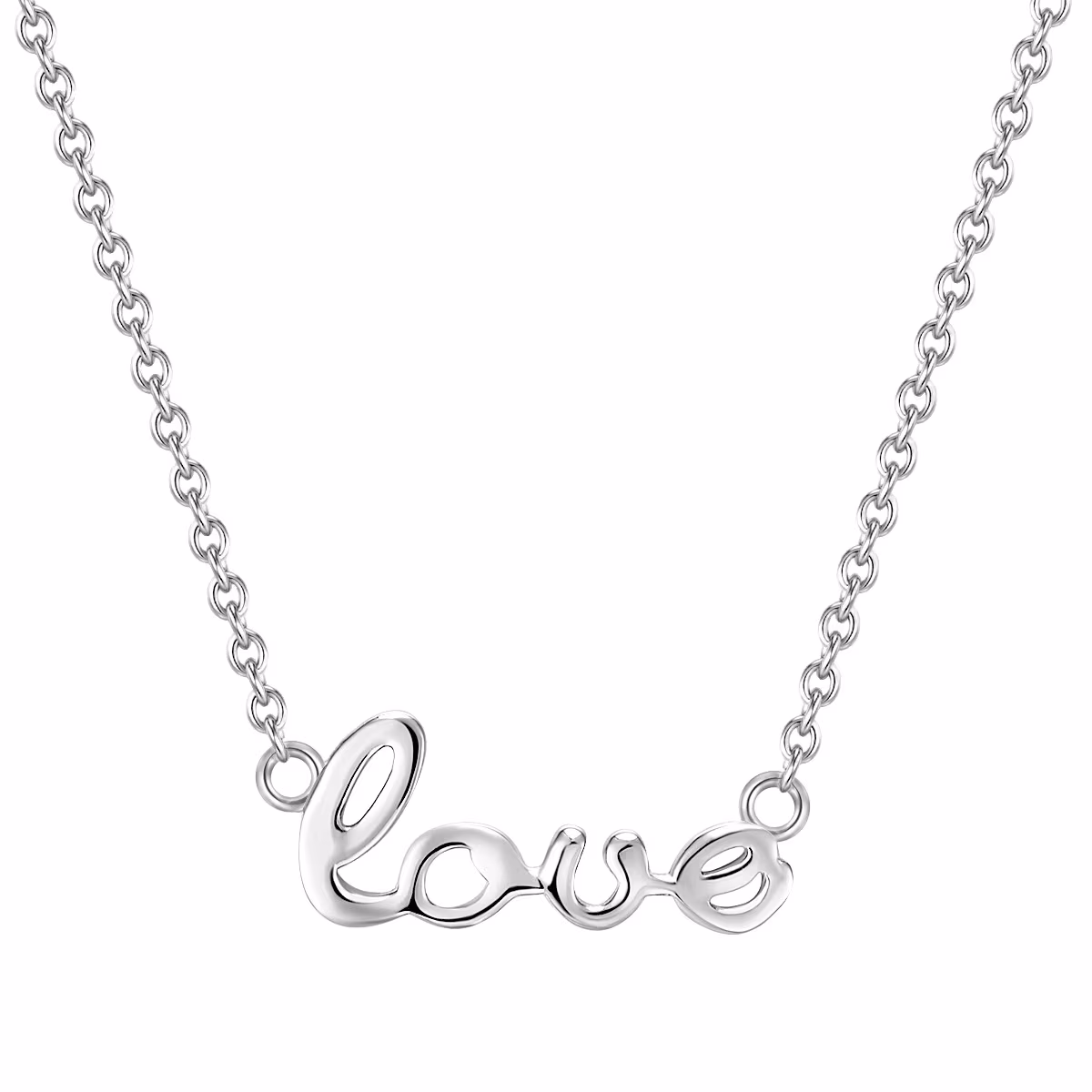 Halskette love Sterling Silber in Silber