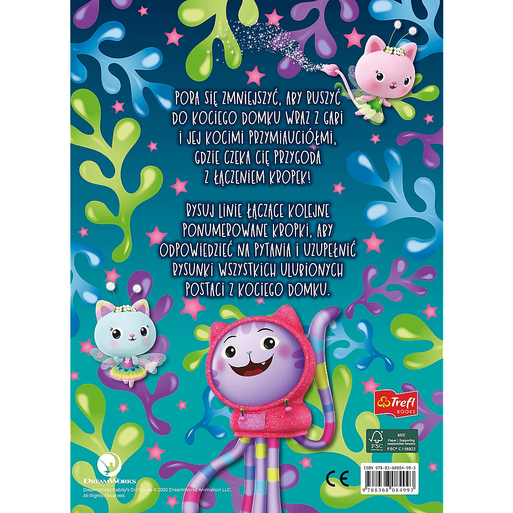 Książka Aktywizująca Koci Domek Gabi, Połącz Kropki