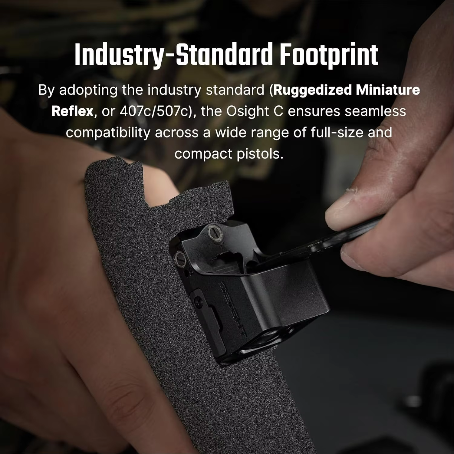 Osight C Micro Red-Dot Sight- 3 MOA Dot & 32 MOA Circle Reticle, 407c/507c Footprint light