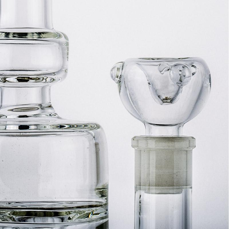 18mm Male Clear Round Bong Bowl
