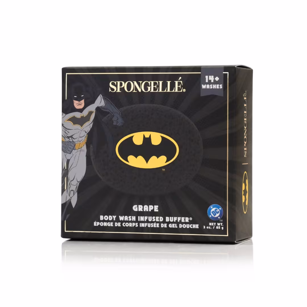 SPONGELLE  DC Batman™ Grape Body Buffer | Body Wash Infused Buffer