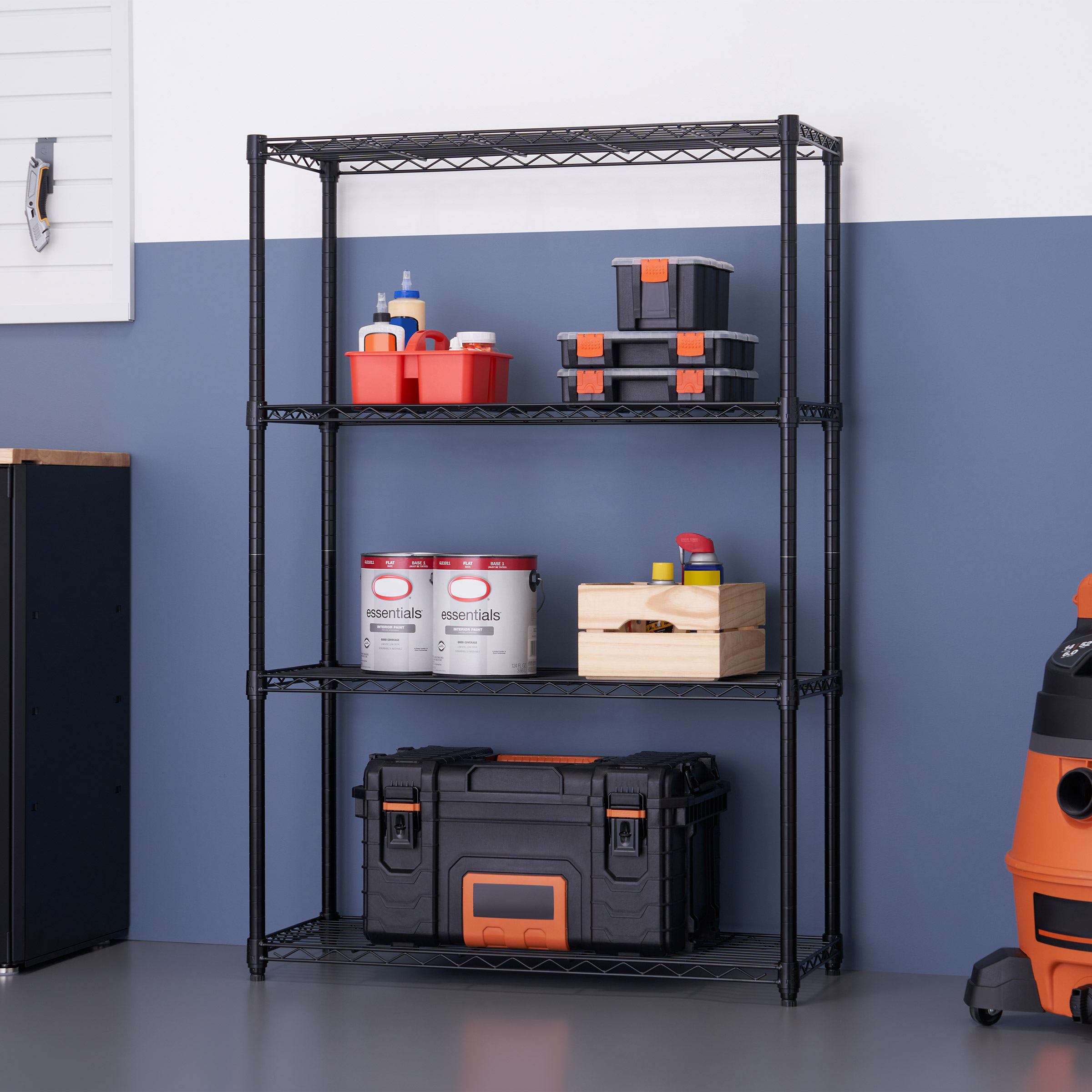 TRINITY 4-tier Wire Shelving Rack 36' x 14' x 54'
