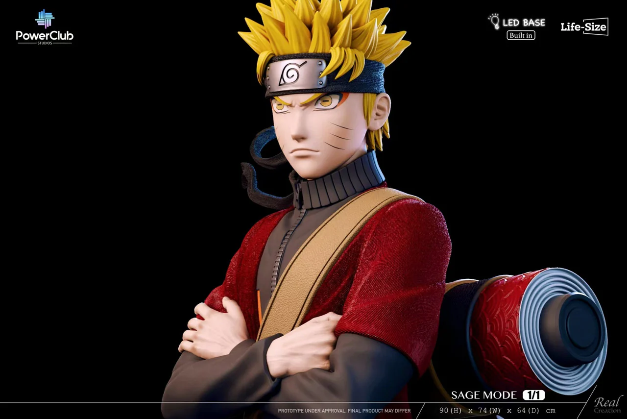 Naruto - Naruto Sage Mode Bust with LED | 1:1 Resin Statue | by PowerClub Studios x RCS