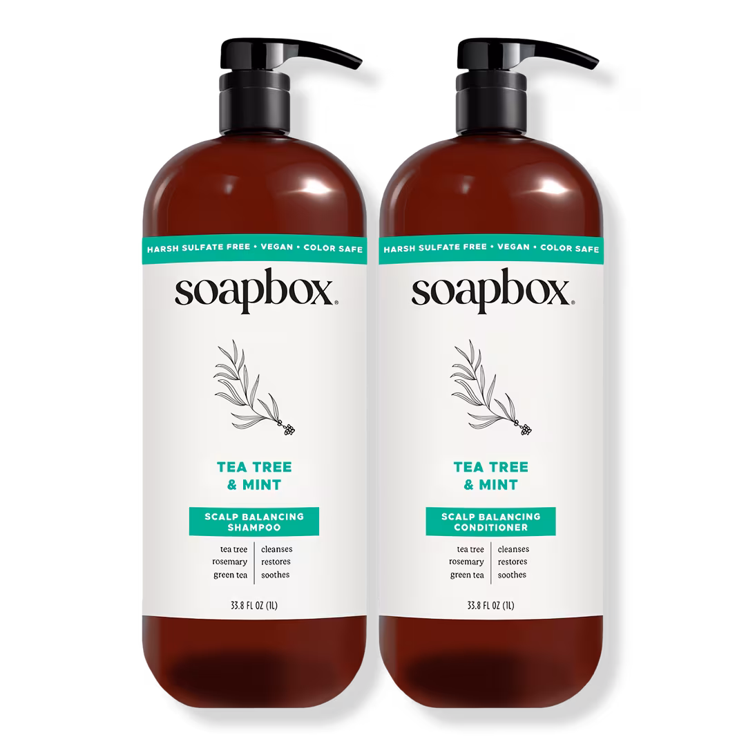 Soapbox  Tea Tree Scalp Balancing Shampoo & Conditioner Duo