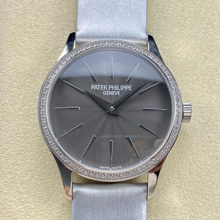 PATEK Watch Calatrava 33mm Silver Black Dial
