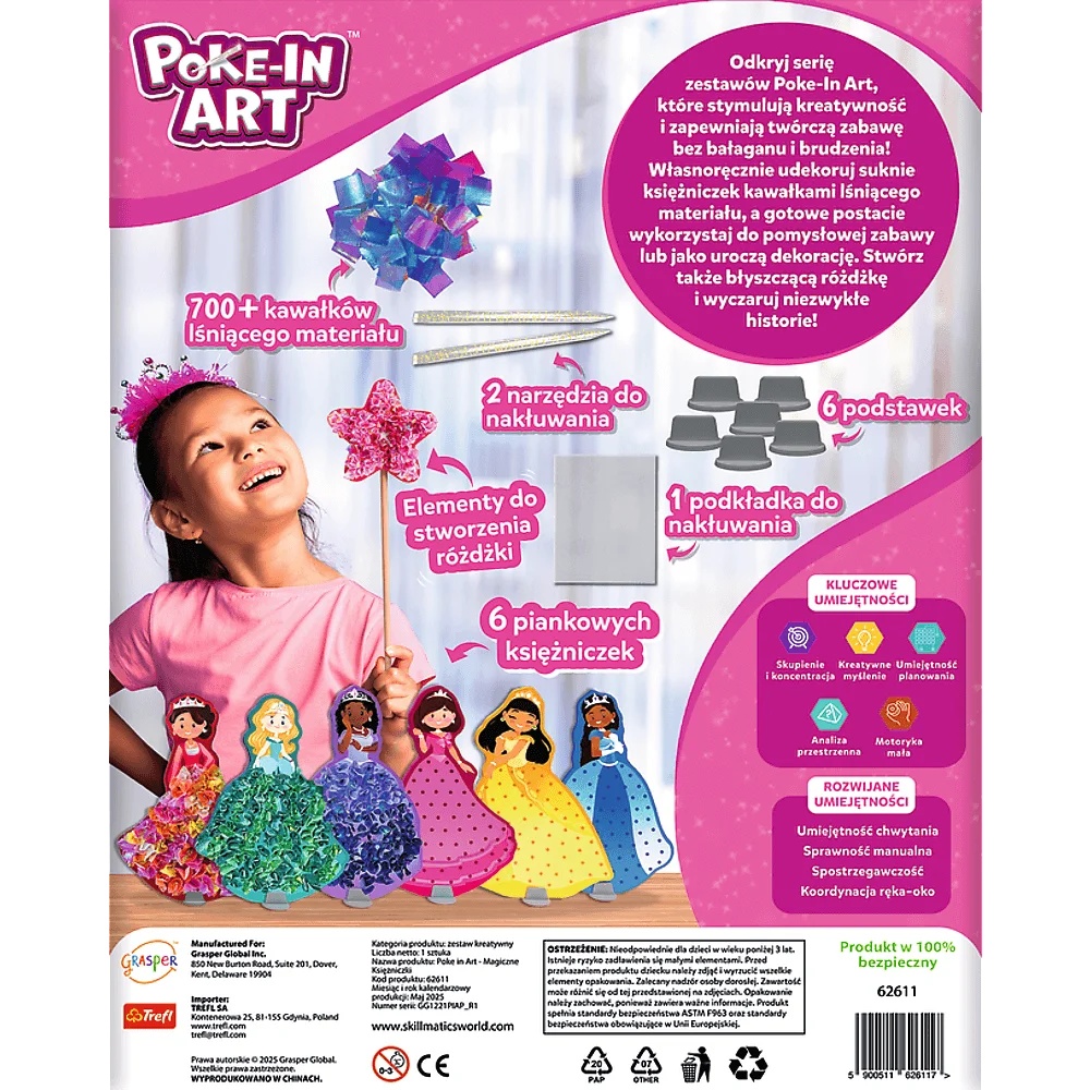 Zestaw Kreatywny Skillmatics, Poke-In Art, Magiczne Księżniczki